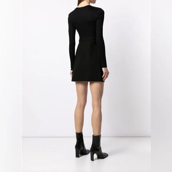 Dion Lee long-sleeve t-shirt mini dress with cutout inserts